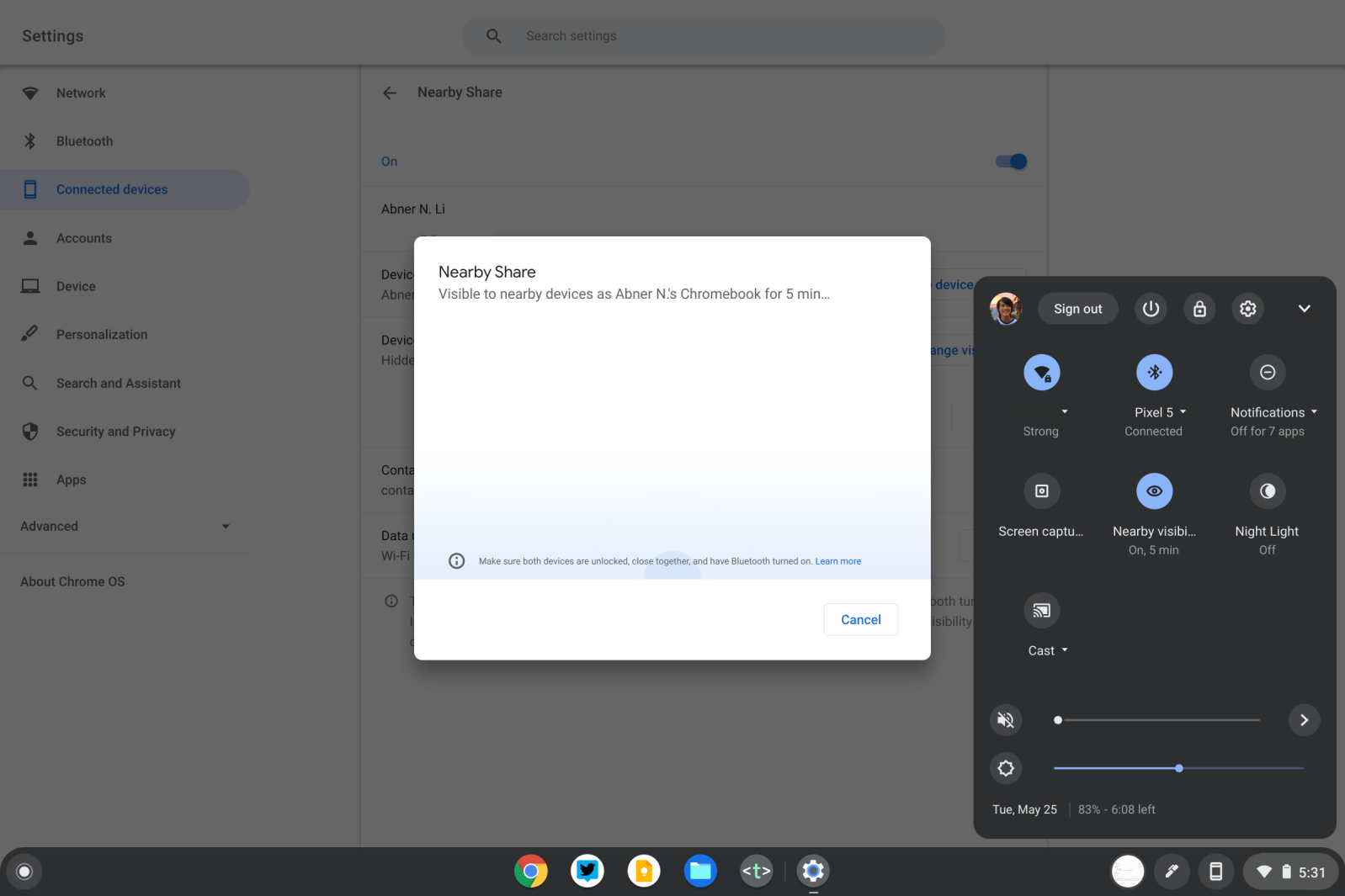 Chrome OS 91 rolling out: Nearby Share launch, app notification badges, and more